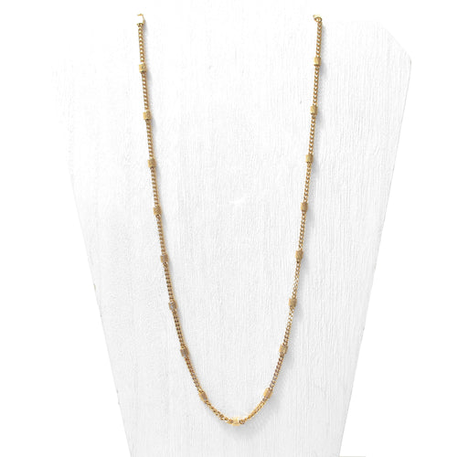 Mid Century 1960s Vendome Gold-Toned Curb Chain Necklace