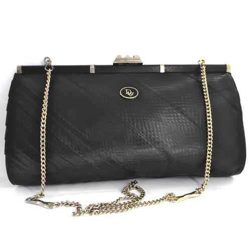 Vintage Christian Dior Purse 1950s  genuine snakeskin purse / clutch