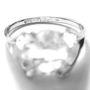 Sterling Hallmark on Mid Century Faux Diamond Glass Ring