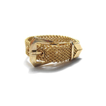 Load image into Gallery viewer, Close-up of Mid Century Mesh Buckle Ring
