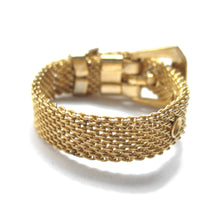 Load image into Gallery viewer, Backside of Close-up of 70s Mesh Buckle Ring
