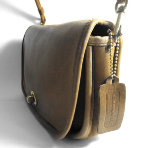 How to use the push button lock on vintage Coach bags. 