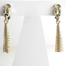 Load image into Gallery viewer, Art Deco Gold Tone Spiral Clip Earrings Made in Germany
