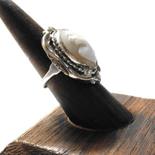 Load image into Gallery viewer, Side View of Antique Carved Shell Cameo Ring
