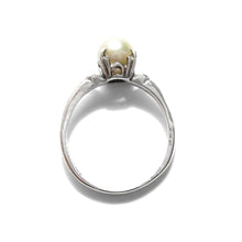 Load image into Gallery viewer, Antique Arts and Crafts Era High Mount Sterling Silver Pearl Ring
