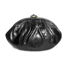 Load image into Gallery viewer, Vintage 60s Susan Gail Black Genuine Snakeskin Clutch Shoulder Bag Made In Spain
