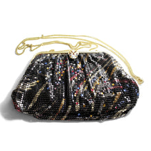 Load image into Gallery viewer, Vintage Made in USA Whiting and Davis Jeweled Mesh Bag w/ Rhinestone Clasp 
